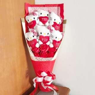 Hello Kitty Red Flower Bouquet