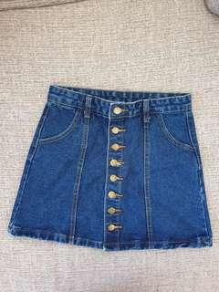 Button down skirt
