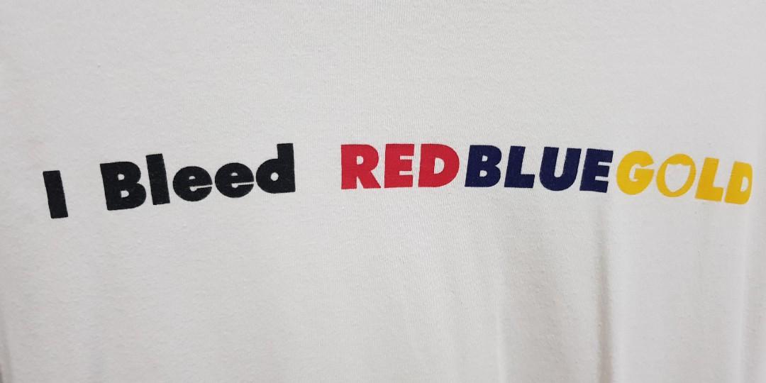 Acjc I Bleed Red Blue Gold Limited Edition Tee Shirt Men S Fashion Tops Sets Tshirts Polo Shirts On Carousell