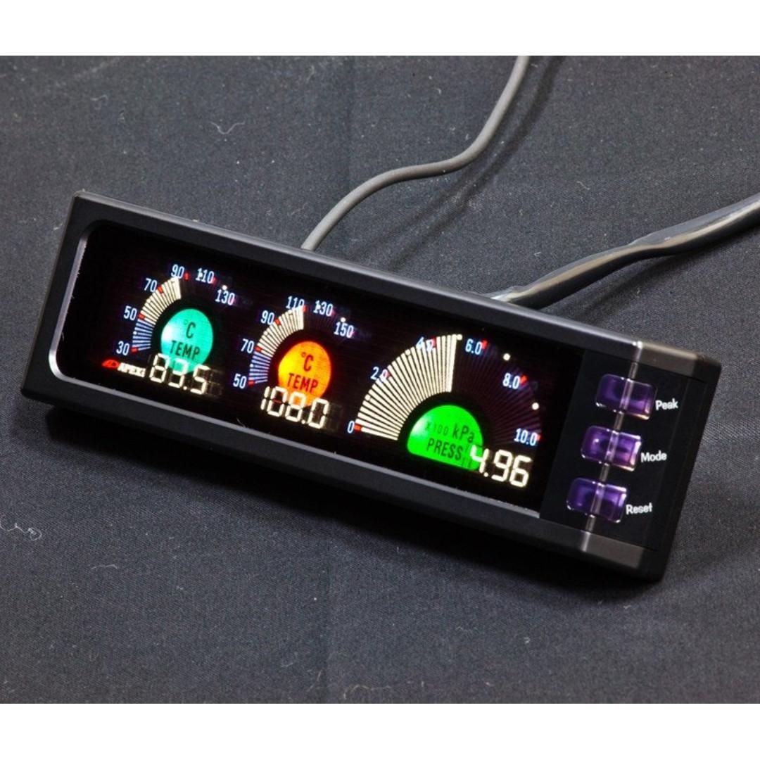 Apexi 3 Din meter gauges oil pressure, oil temp, water pressure (Defi