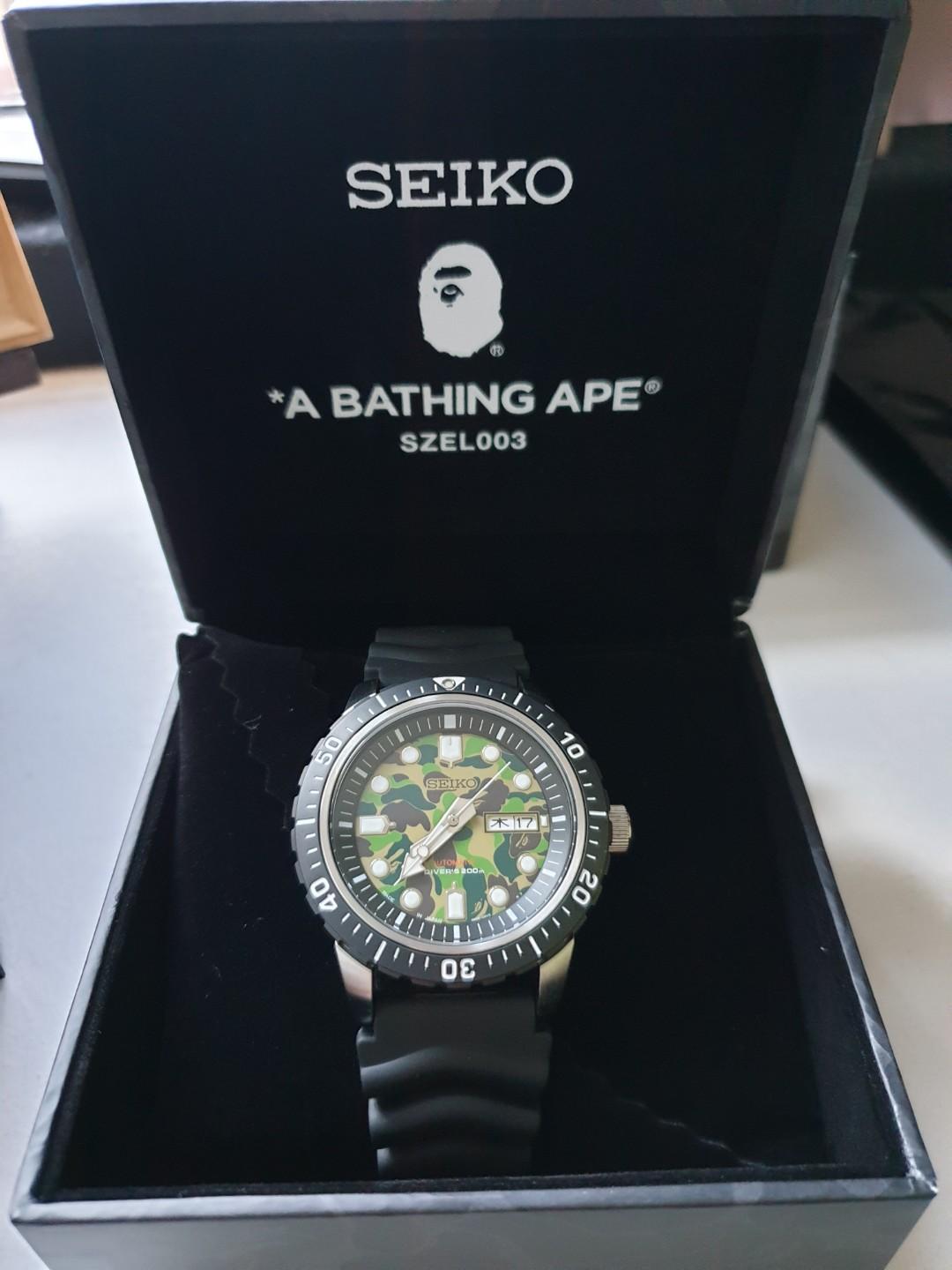 BAPE X Seiko Limited Edition Dive Watch Made in JAPAN (Stock Ready), Mobile  Phones & Gadgets, Wearables & Smart Watches on Carousell