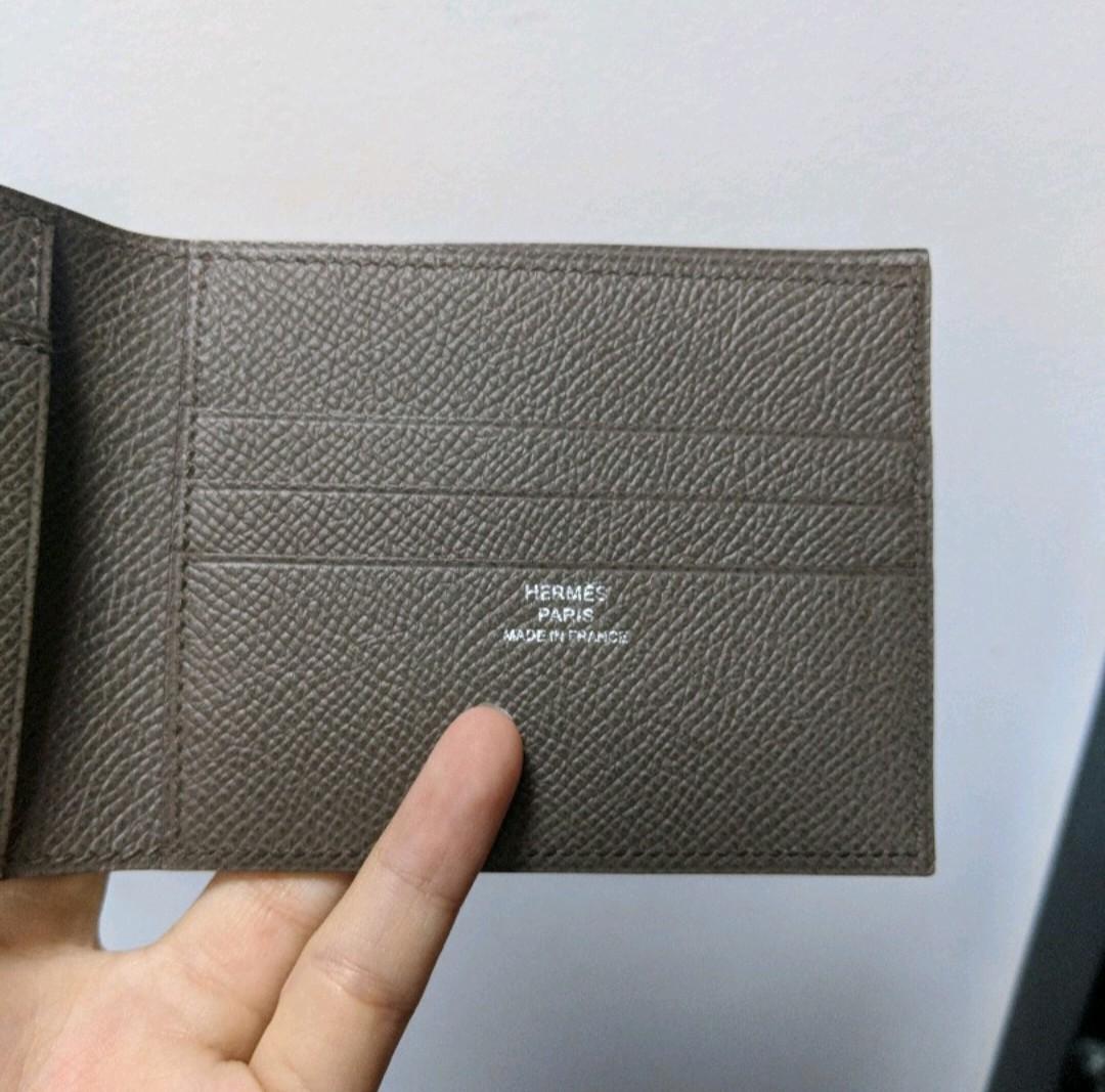 BNIB Authentic Hermes Men's Wallet in Etoupe Epsom Leather, Luxury ...