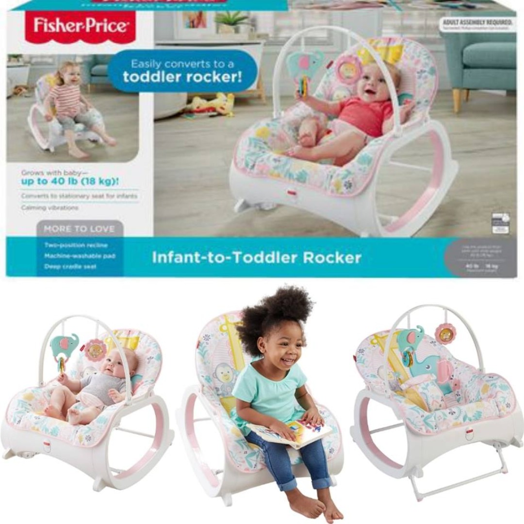 fisher price infant to toddler rocker pink