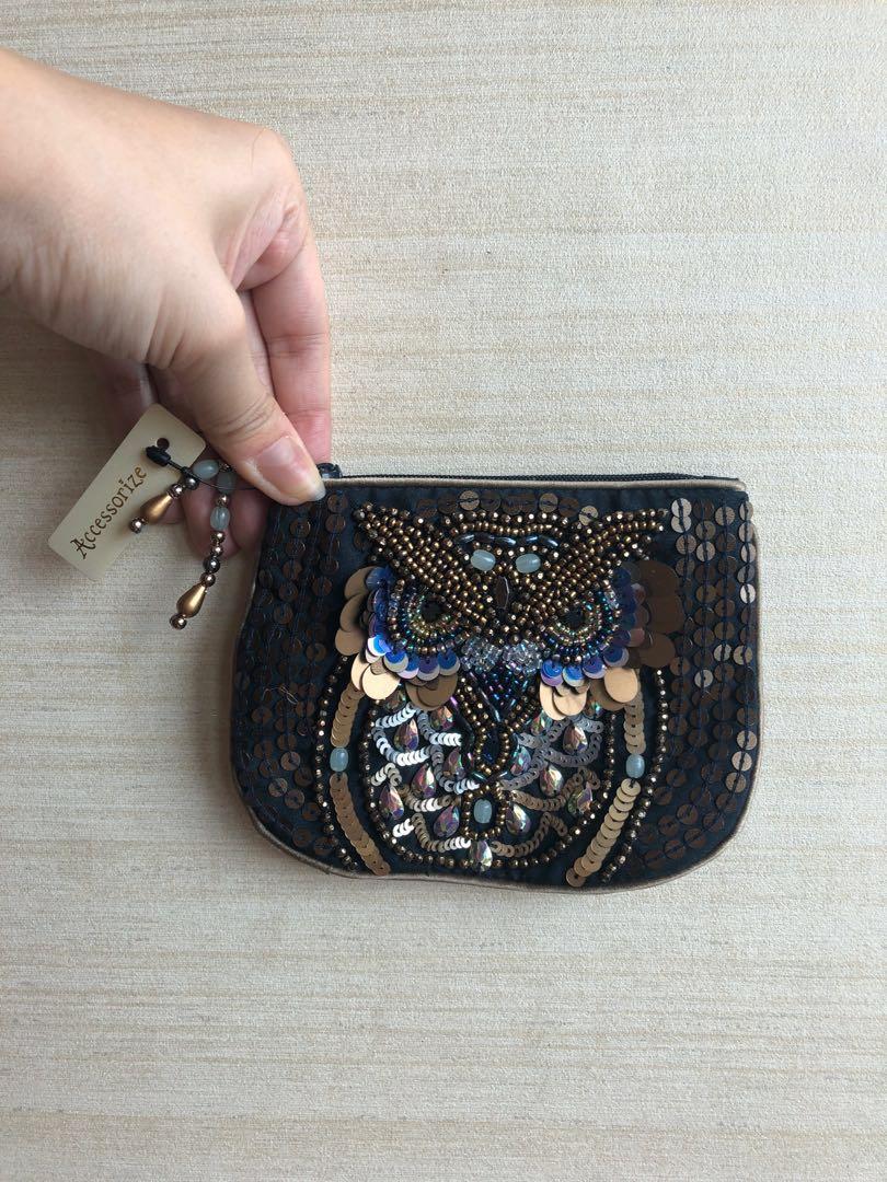 BNWT Accessorize Owl Sequinned Pouch Women s Fashion Bags