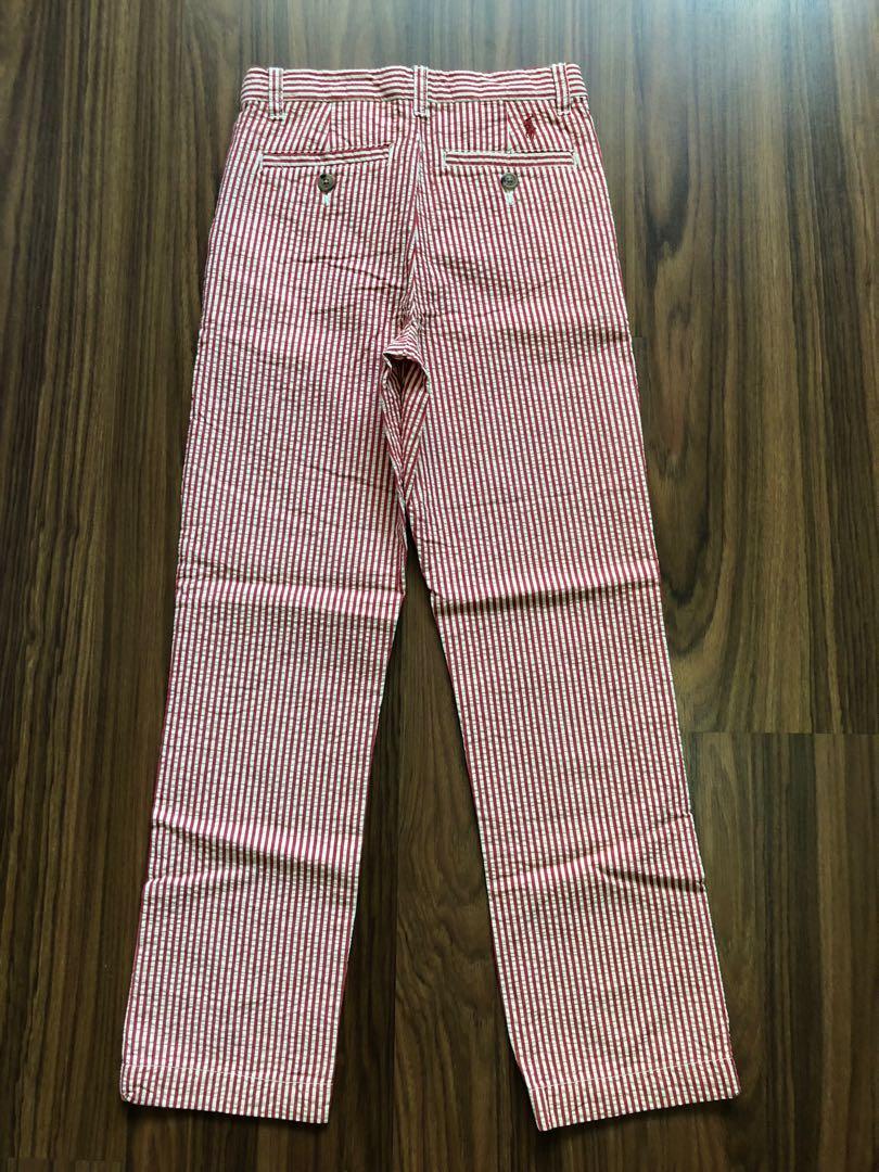BNWT Polo Ralph Lauren Red Seersucker Pants Babies Kids Babies