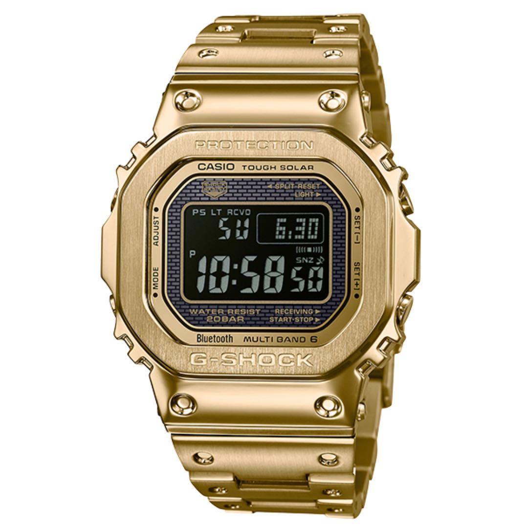 Casio G Shock Gmw B5000 Series Gmw B5000gd 9 Bluetooth 藍芽mobile Link 電話連接multi Band 6 電波受信機能tough Solar 光動能金色gshock Gmw B5000gd 名牌 手錶 Carousell