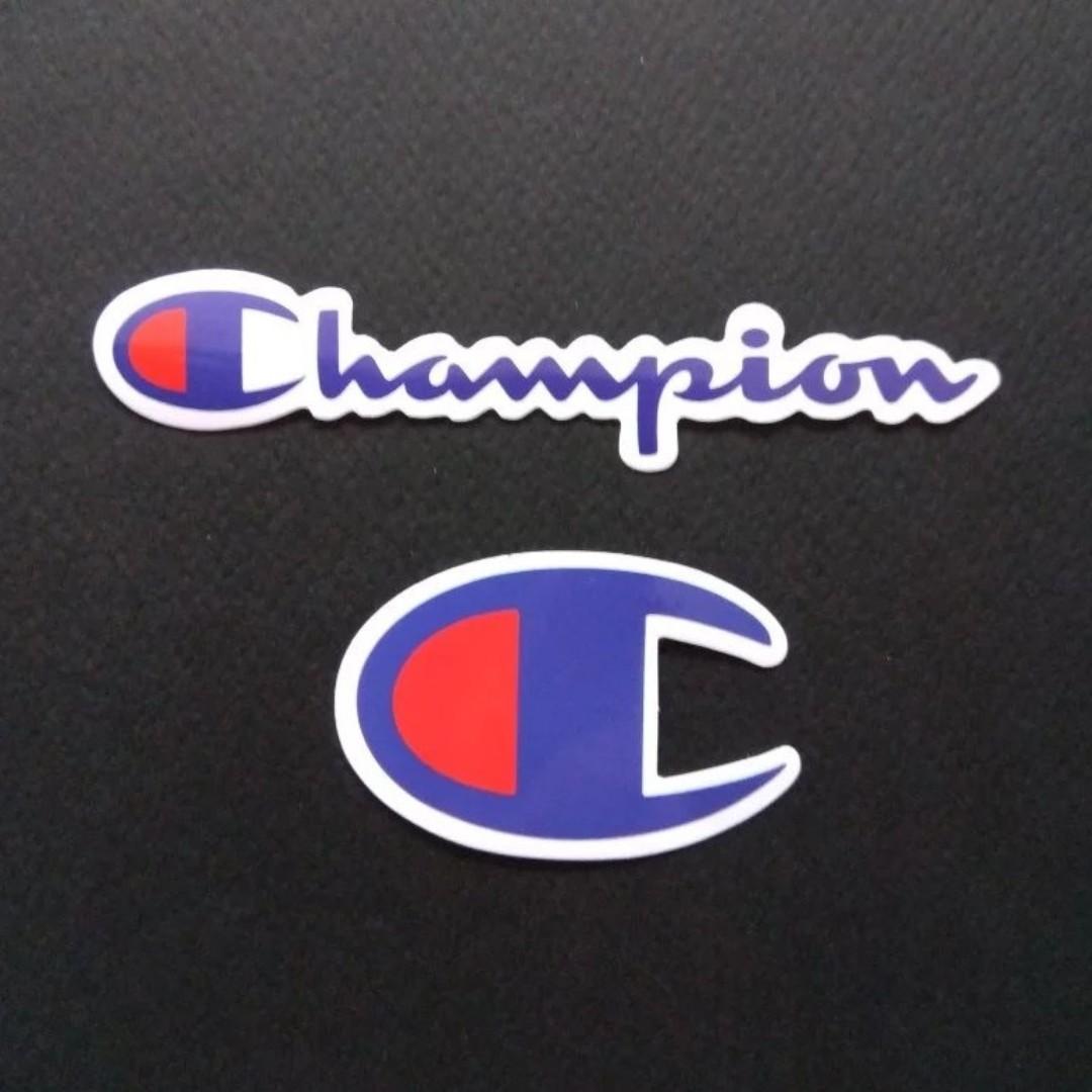 Champion Logo Sticker Luggage Laptop Skateboard (one piece), Hobbies