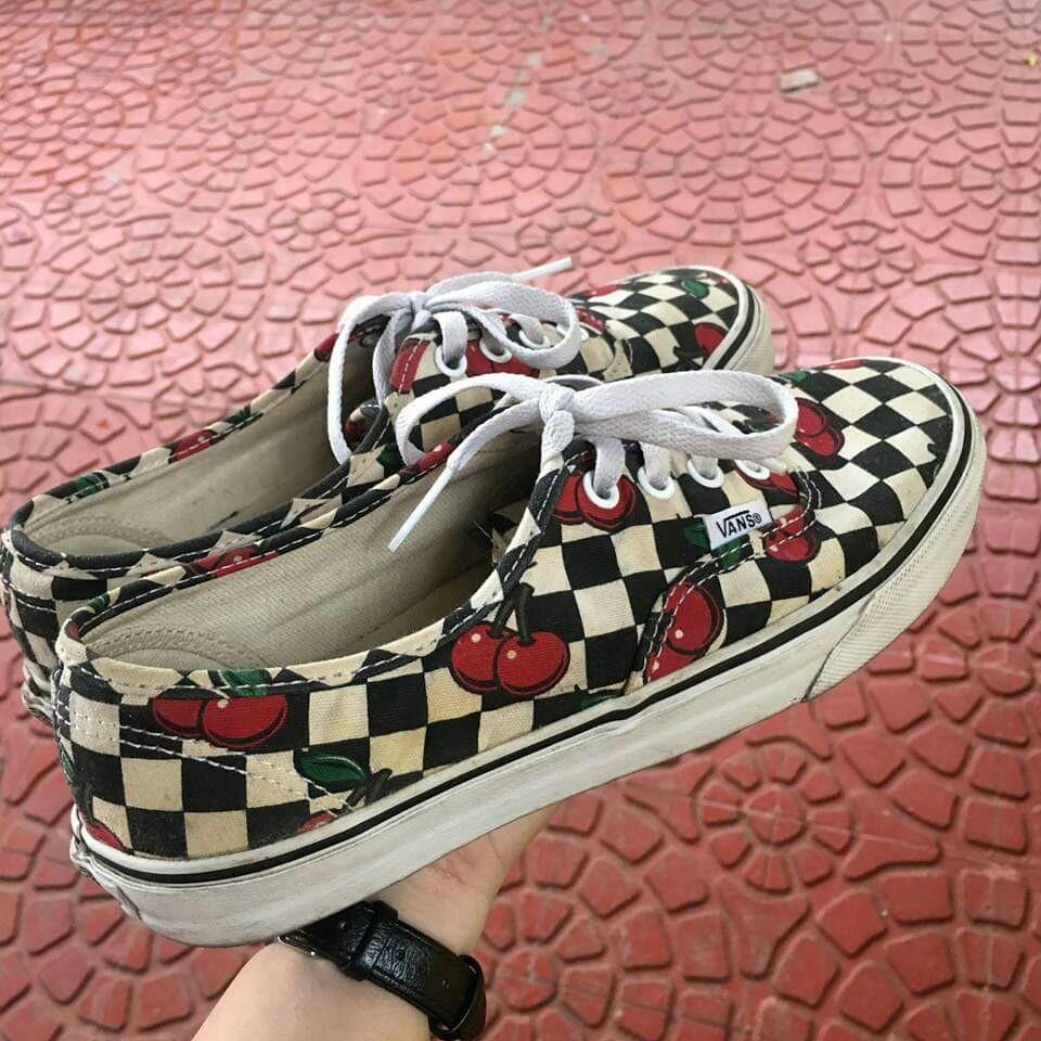 Cherry Checkered Vans Repriced Authentic