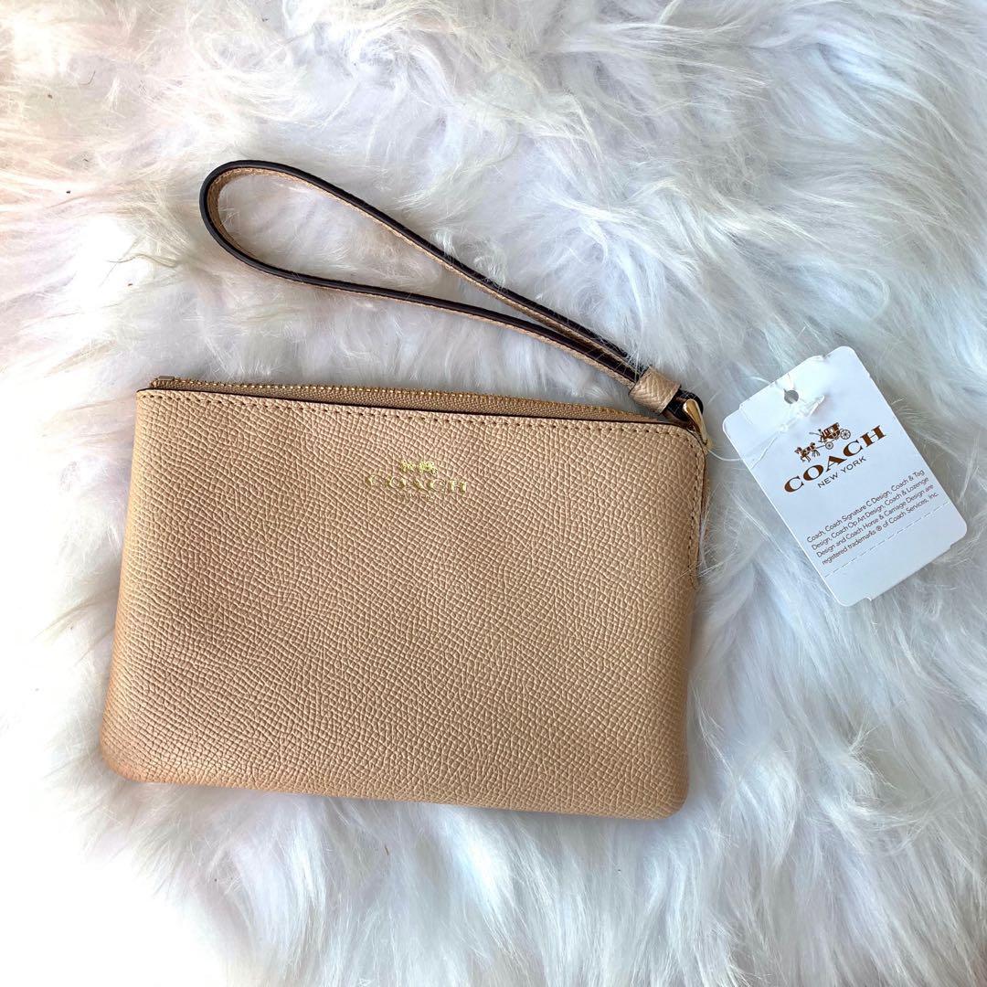 Beige store coach wristlet
