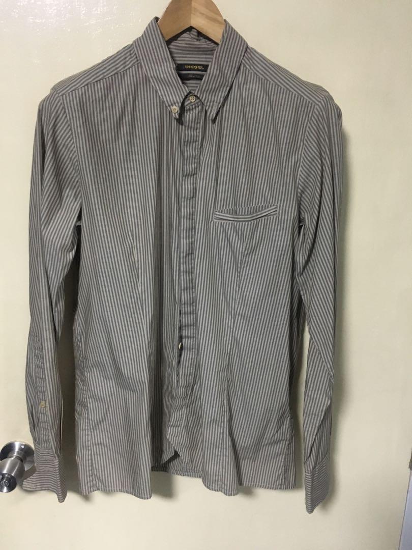 Diesel Black Gold Shirt Men S Fashion Clothes Tops On Carousell