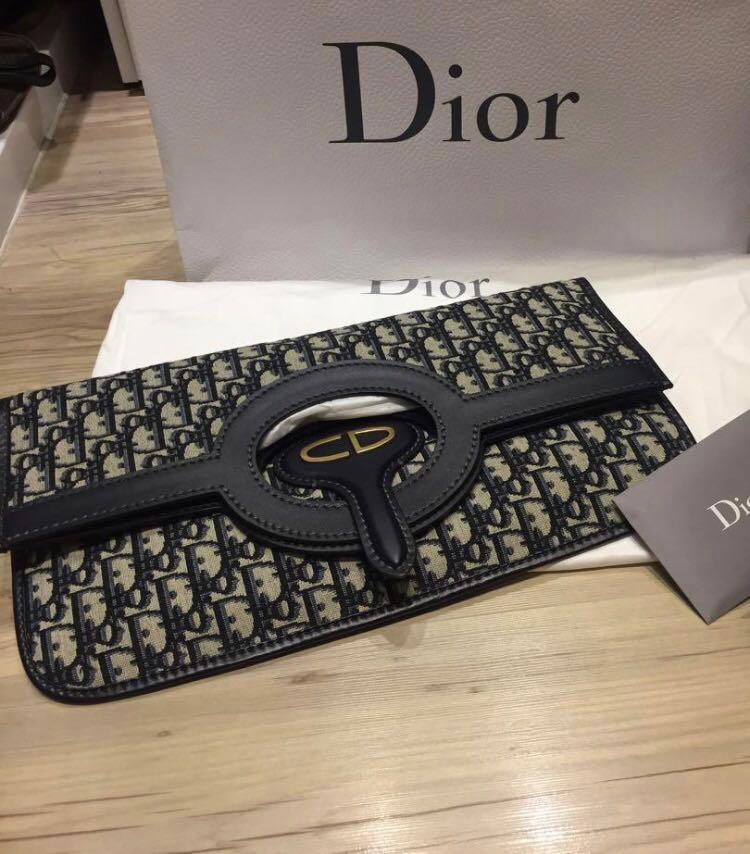 dior canvas clutch