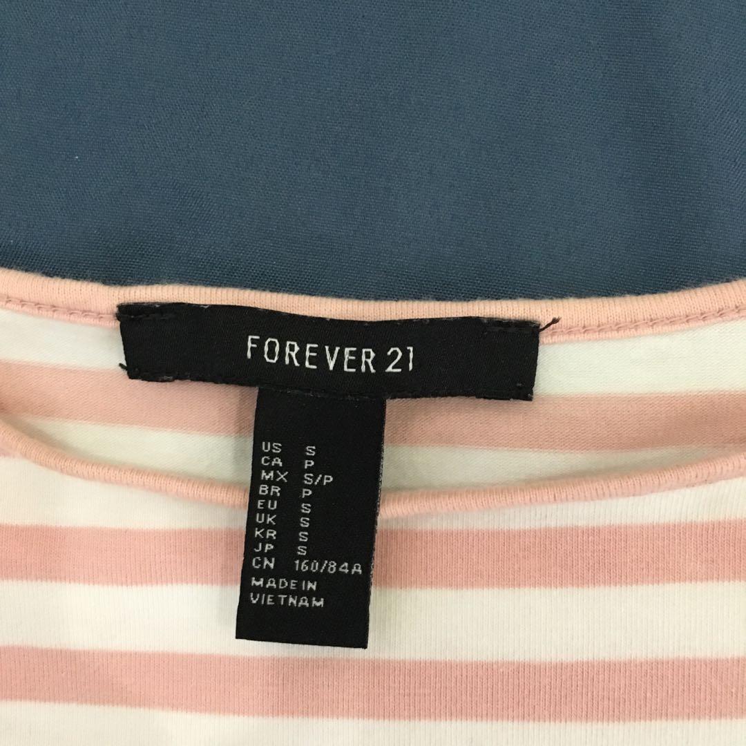 Forever 21: Striped Pink Croptop (Category: Sleeveless) located in Paranaque City. Submitted by dianneedjan (Listing ID 214297497, Image 2). Description: .