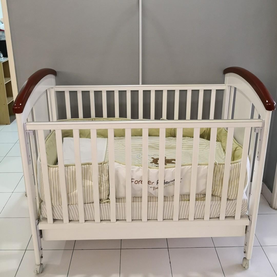Getha Baby Cot with Latex Mattress with free gift