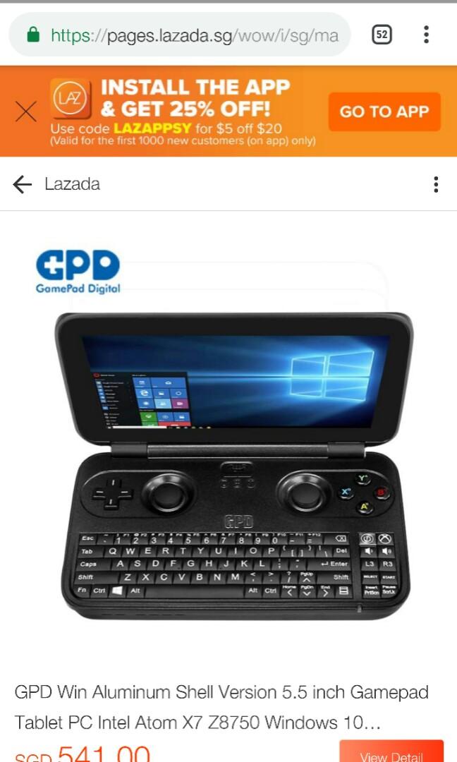 GPD WIN gaming handheld pc (aluminum shell version), Computers & Tech