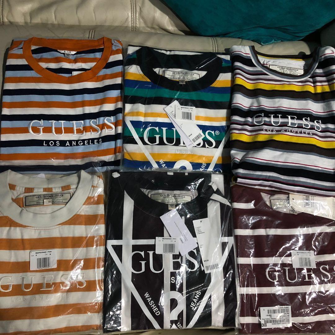 guess t shirt striped price