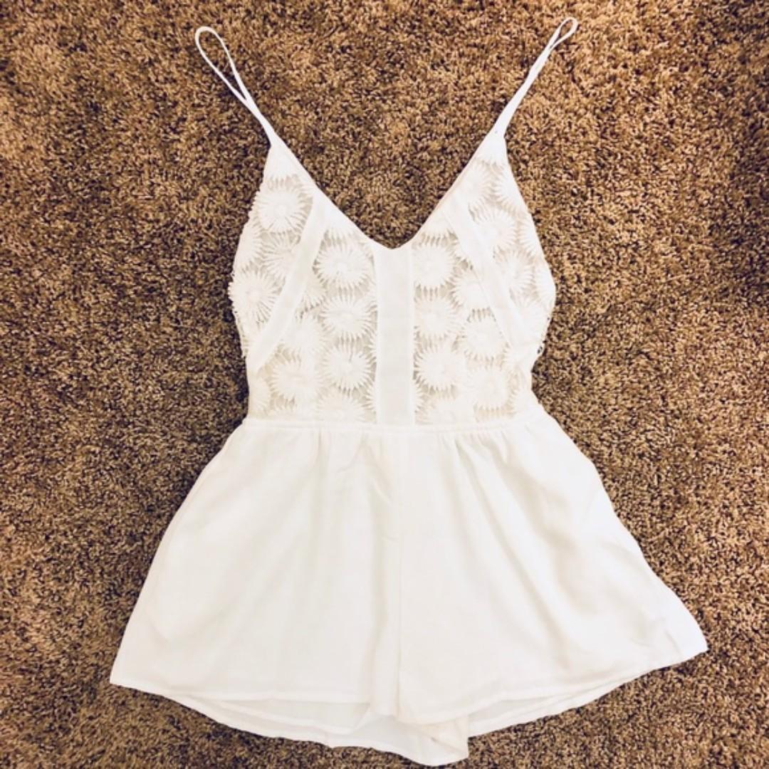 hello molly white jumpsuit