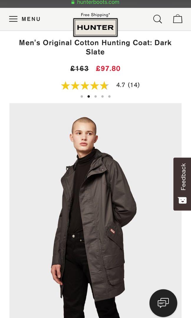 Hunter Mens Original Cotton Hunting Coat Men s Fashion Coats