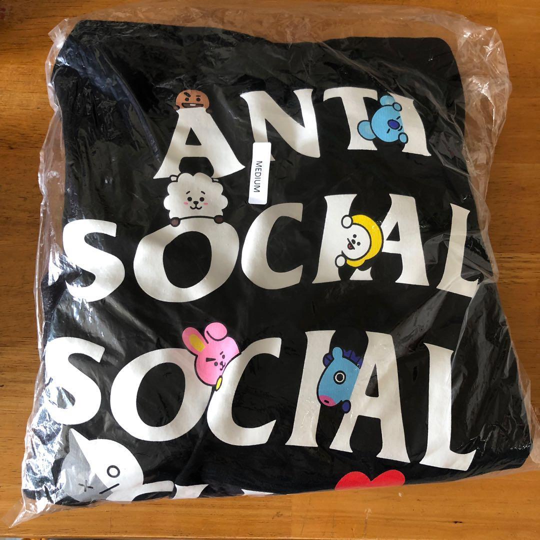 INSTOCK BT21 X ASSC Peekaboo Black Hoodie