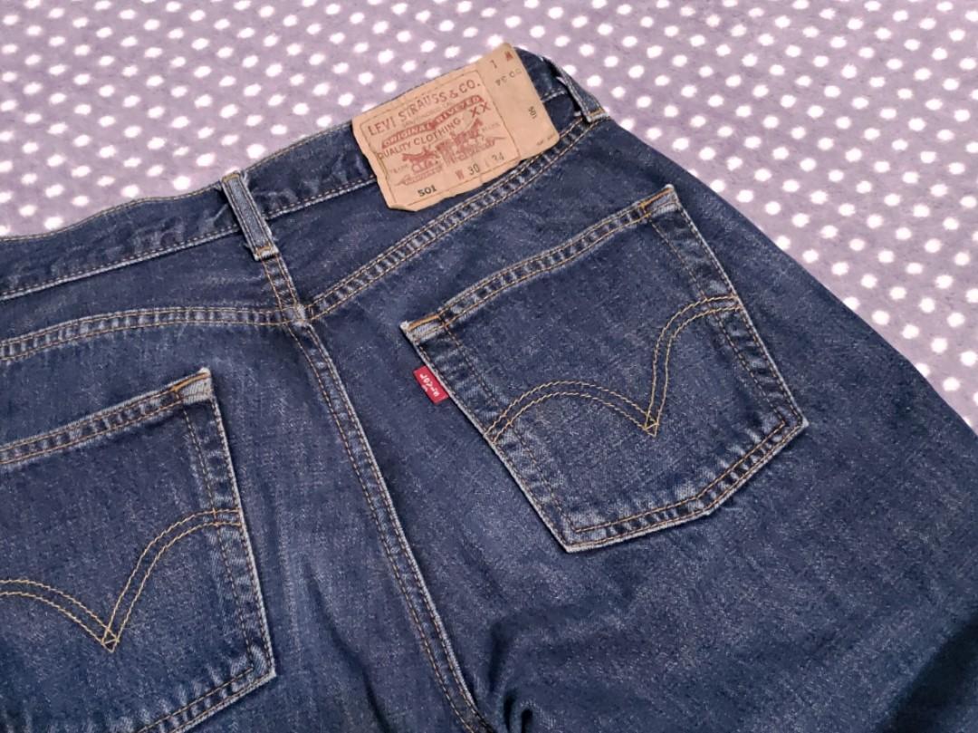 清櫃Levis 經典501 -6214 Jeans W30 L34 實腰29, 男裝, 褲＆半截裙