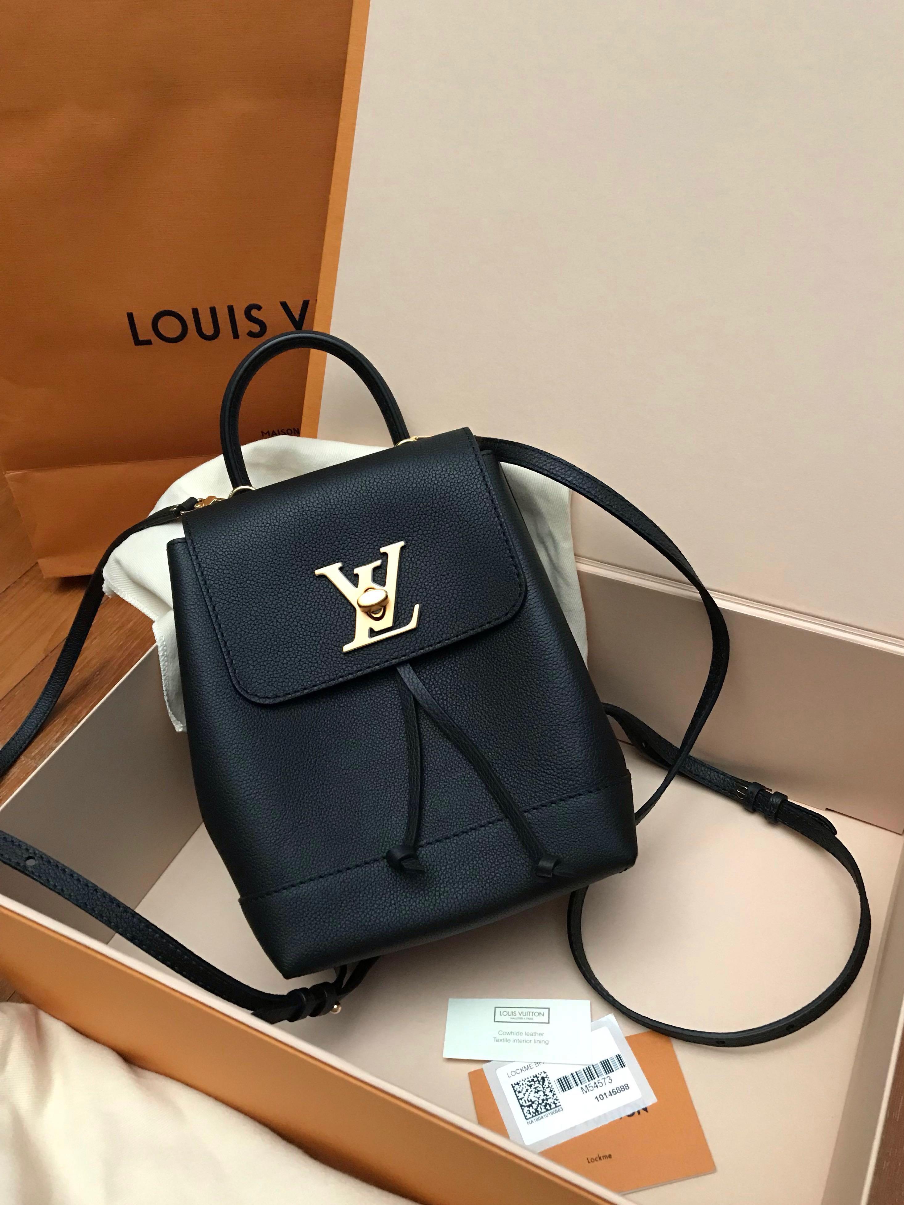 Louis Vuitton Lockme Backpack Mini Lockme Noir M54573