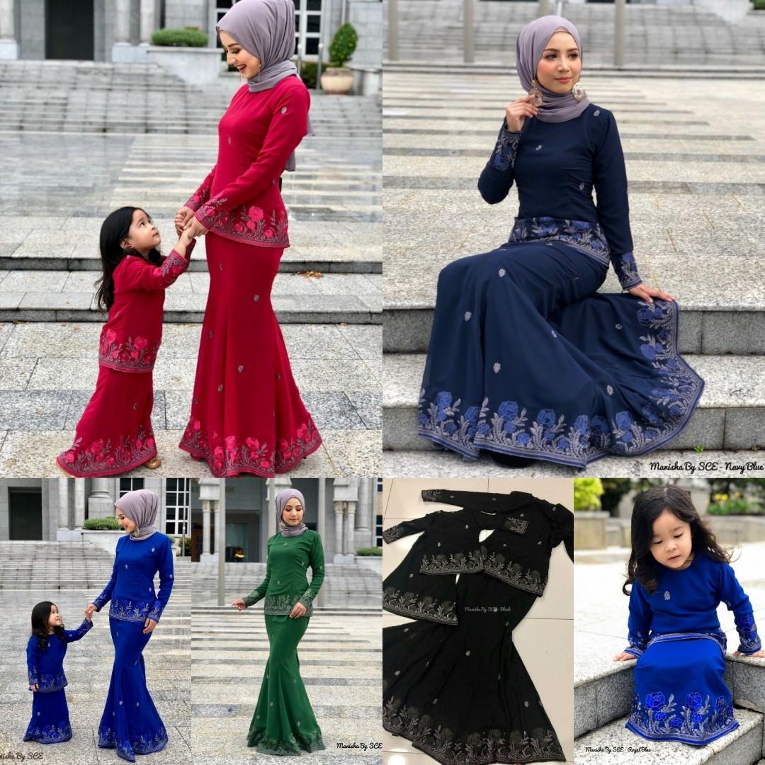 Manisha Kurung Saree Exc By Sce Material Heavy Chiffon With Embroidery Full Lining Ada Padding