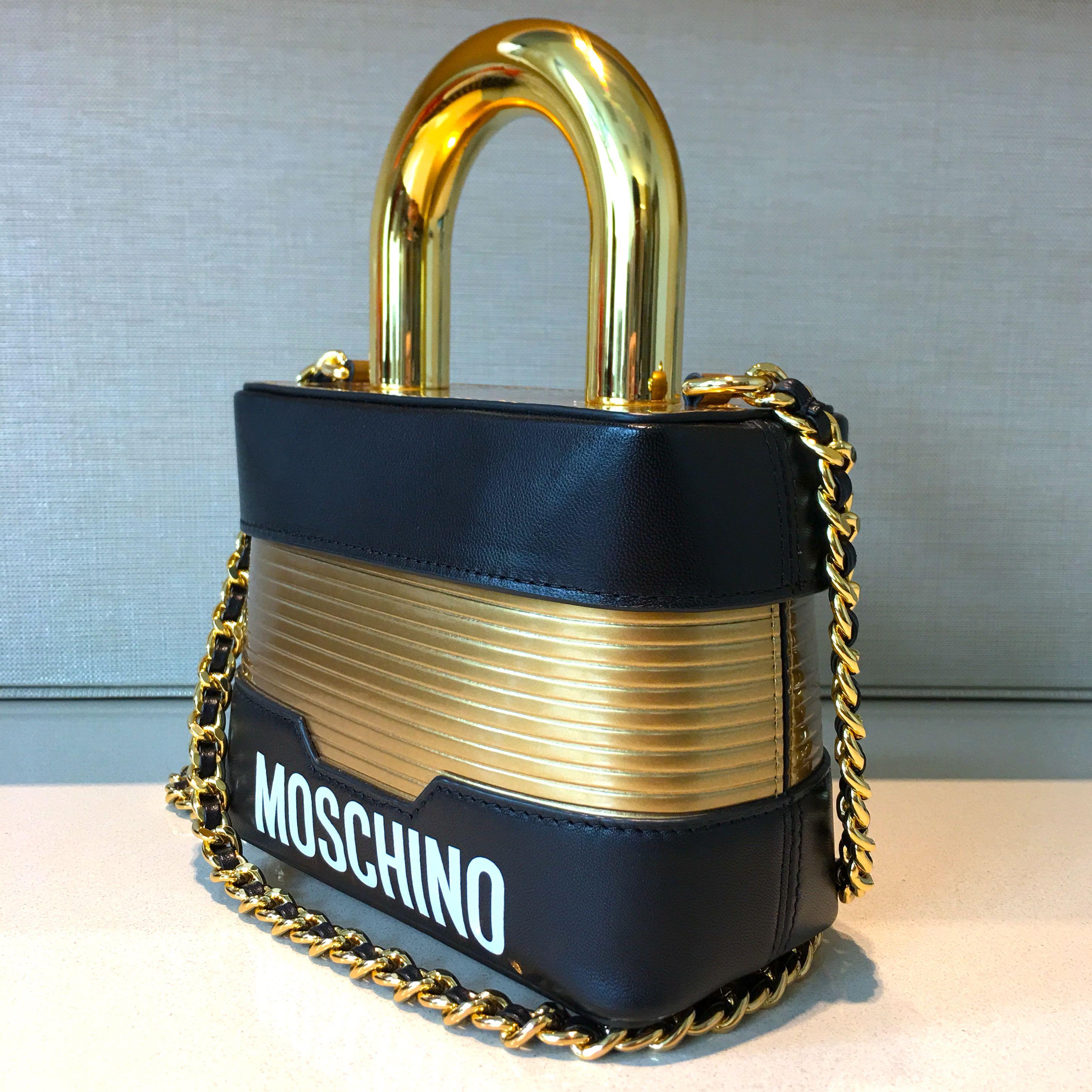 moschino lock purse
