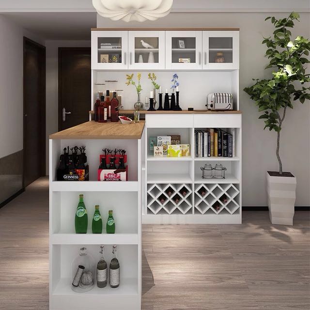 Multifunctional Wine Cabinet Bar Counter Furniture Shelves Photo