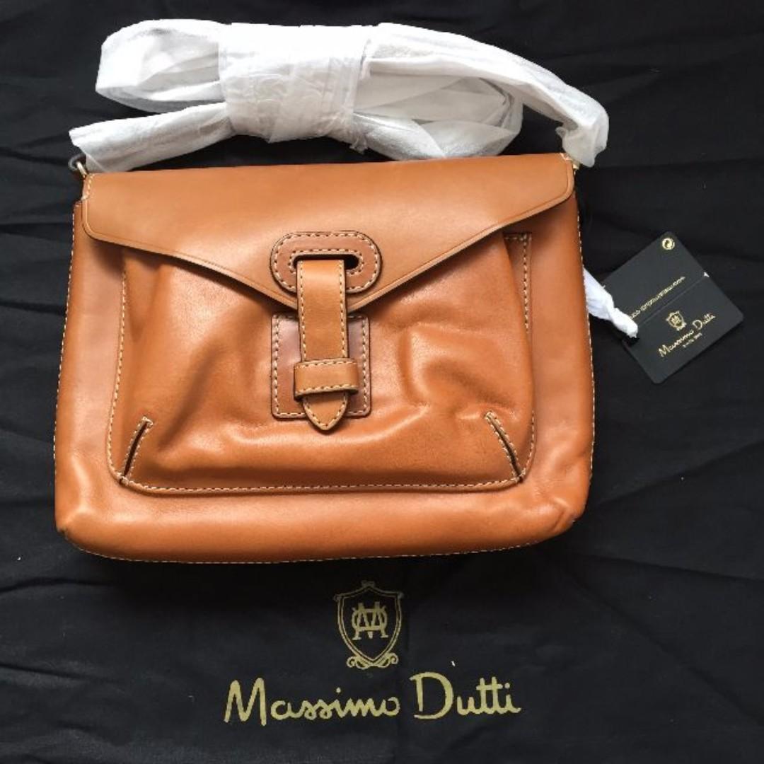 NEW Massimo Dutti Envelop Leather Bag (With price tag), Women's Fashion