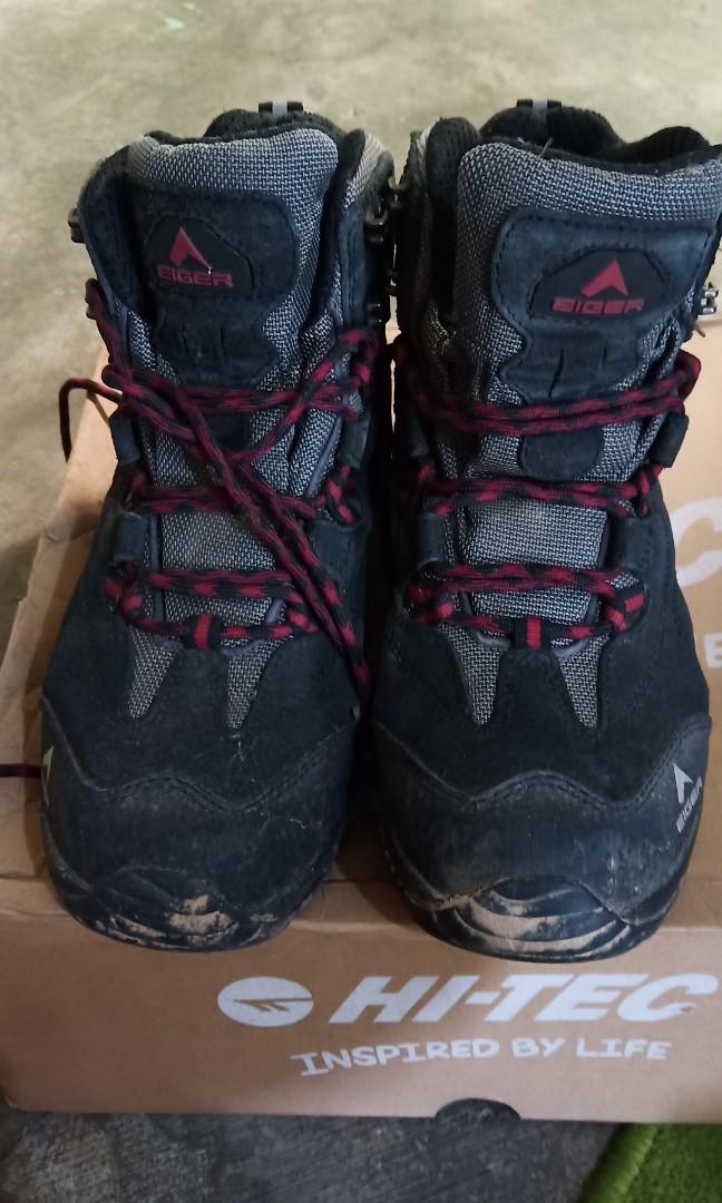 Sepatu Gunung Eiger Ciberuz Red Black Fesyen Wanita Sepatu Di Carousell