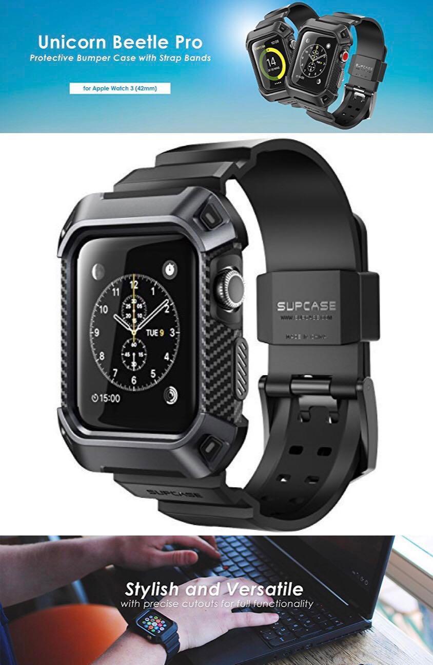 Supcase Ub Pro Case With Strap For Apple Watch 3 2 1 42mm Electronics Others On Carousell