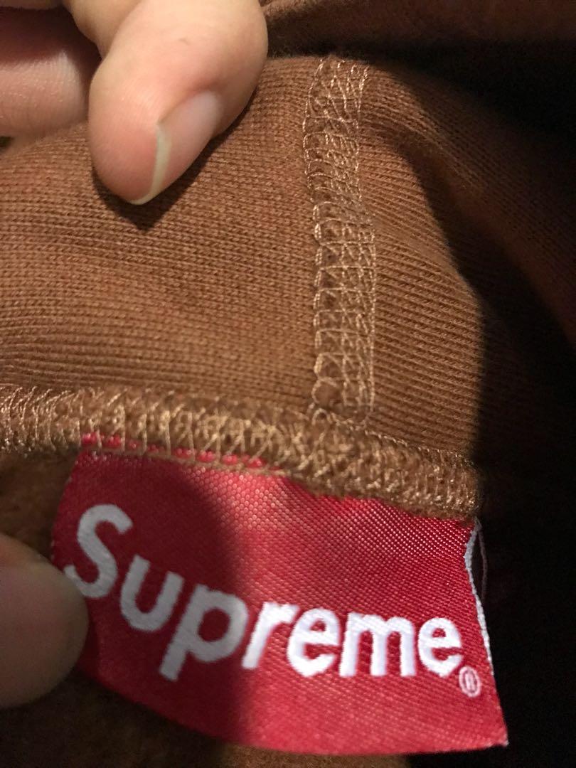 Sz XL Supreme FW17 Box Logo Hoodie - Rust Brown 100% Authentic