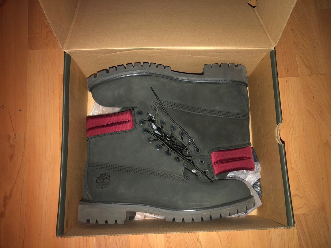 dark green timberland boots