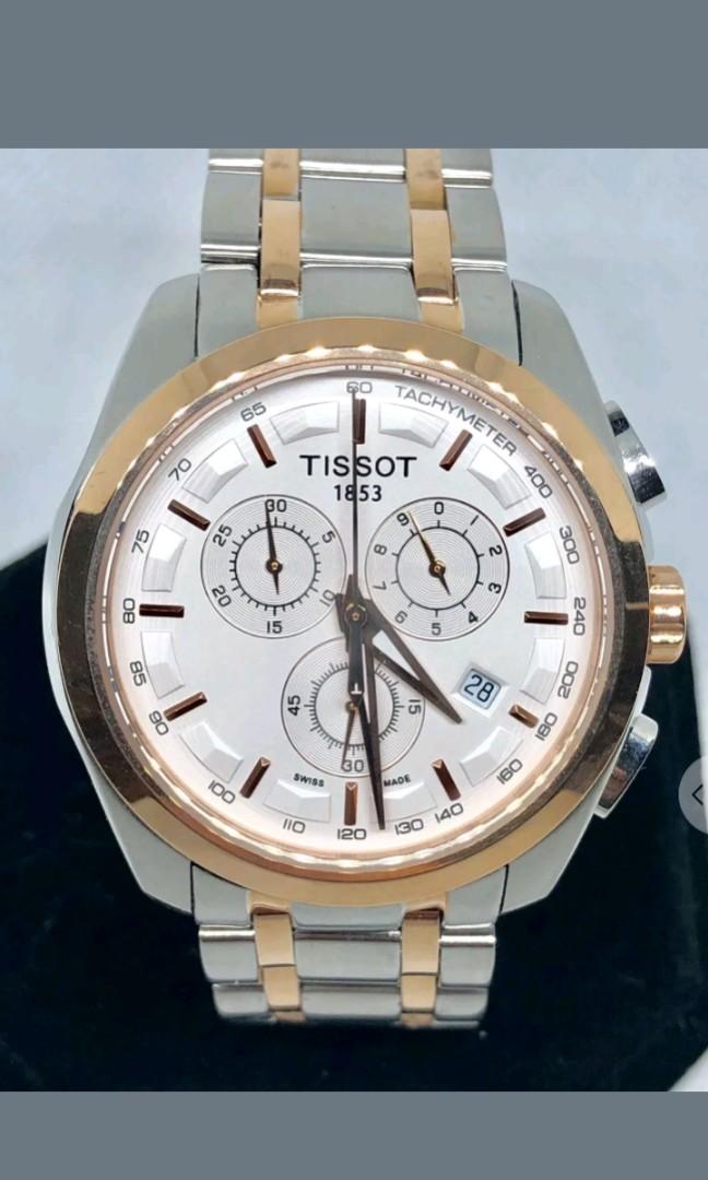 tissot couturier chronograph rose gold