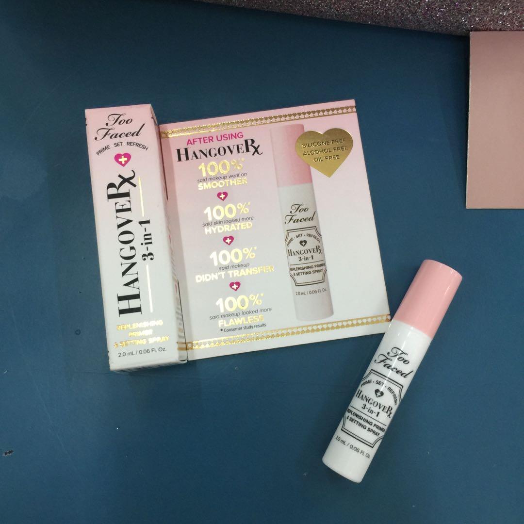Too Faced Hangover Spray (sample size) (Category: Face Care) located in Manila. Submitted by hslightsup (Listing ID 214294352, Image 1). Description: .