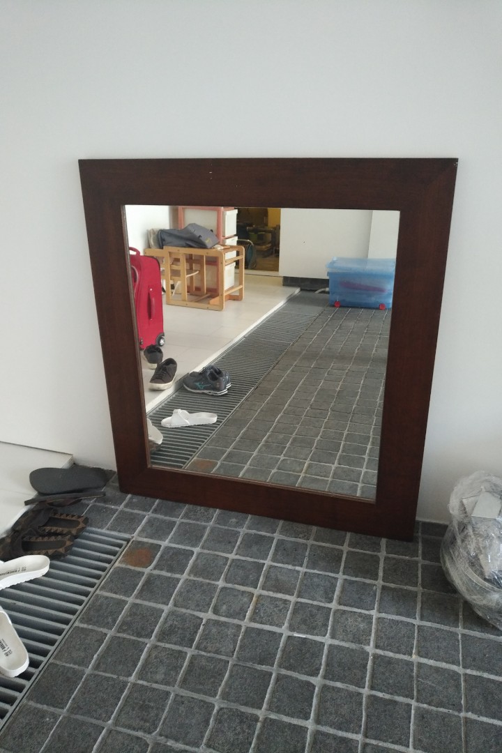 Wooden Frame Large Mirror