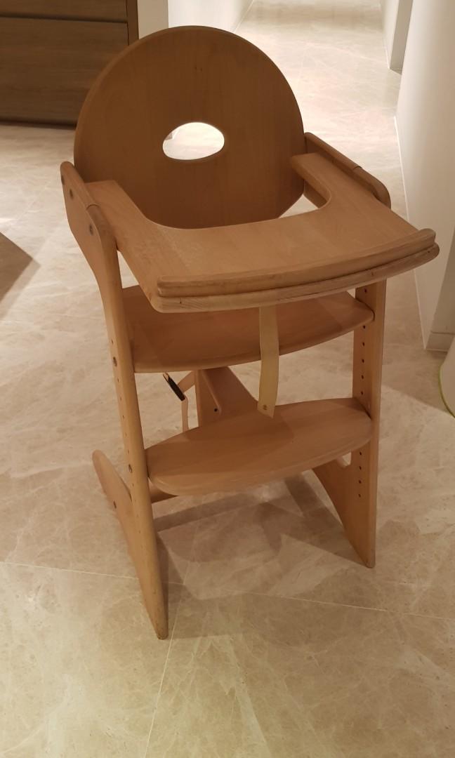 German wooden high chair top