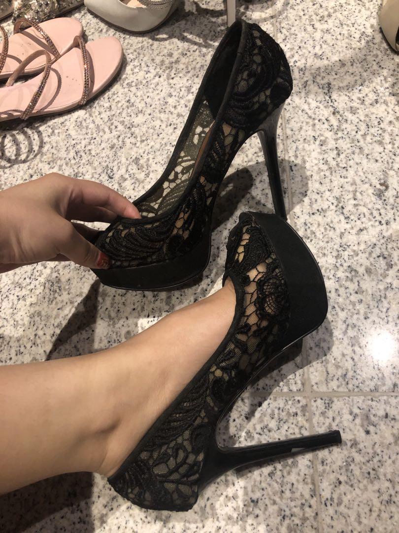 Zara lace heels hot sale