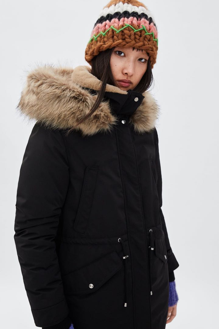 zara basic winter coat