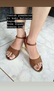 Perfect Fladeo wedges coklat