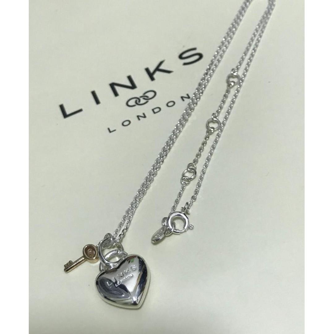 1600 Links of London Silver Mini Heart Padlock Necklace