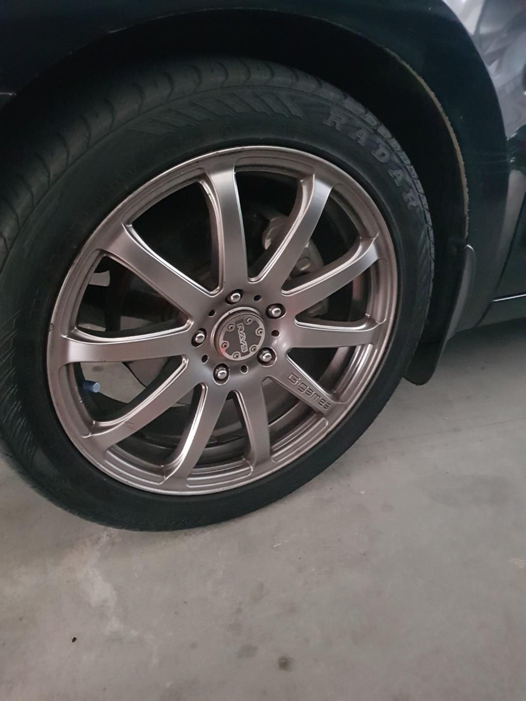 17 Inch Rays G Games Et42 77s 17 Rims Wheels Car Accessories Tyres Rims On Carousell