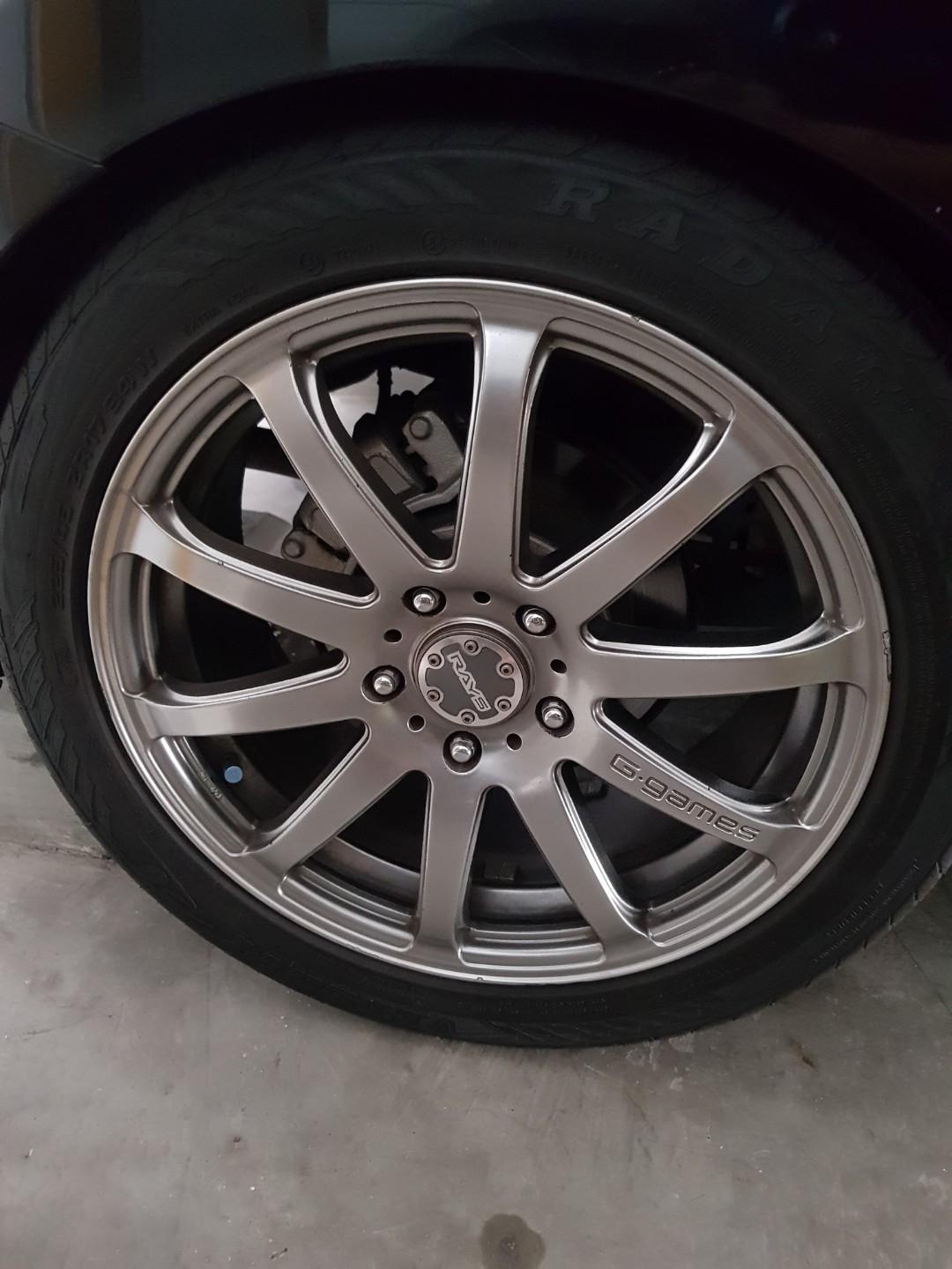 17 Inch Rays G Games Et42 77s 17 Rims Wheels Car Accessories Tyres Rims On Carousell