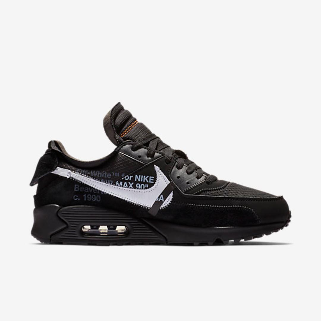 ? In Stock? US6.5 Nike Off White Air Max 90 Black, Men's Fashion,  Footwear, Sneakers on Carousell