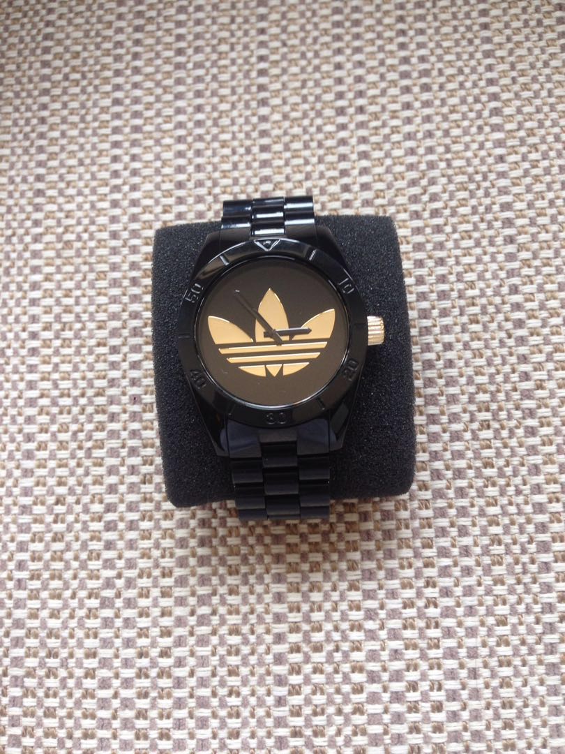 adidas black gold watch