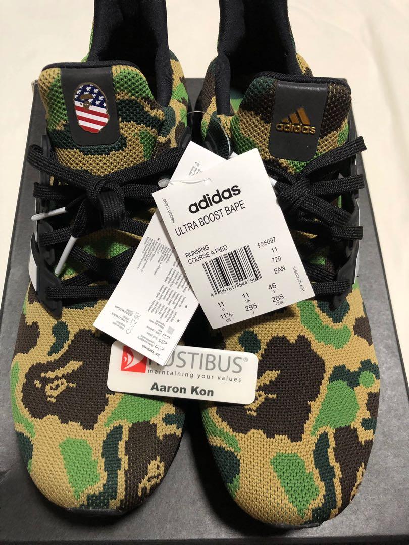 ultra boost bape green