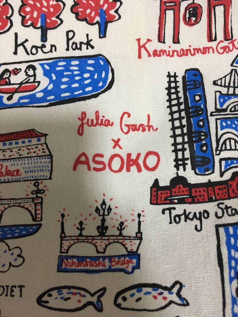 Bn Asoko Tote Bag Julia Gash X Asoko Tokyo Tote Bag Shopper Bag Women S Fashion Bags Wallets Tote Bags On Carousell