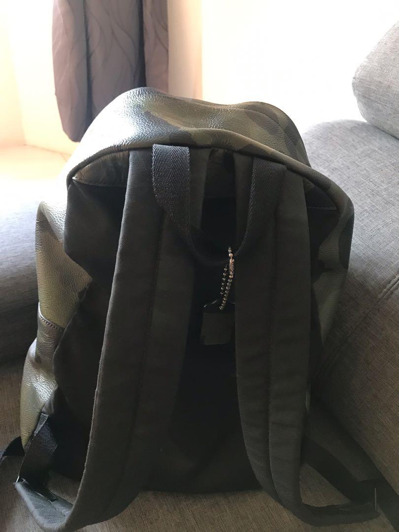 COACH Camouflage Campus Backpack, Luxury, Bags & Wallets on Carousell