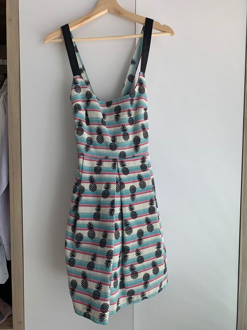 zara pineapple dress