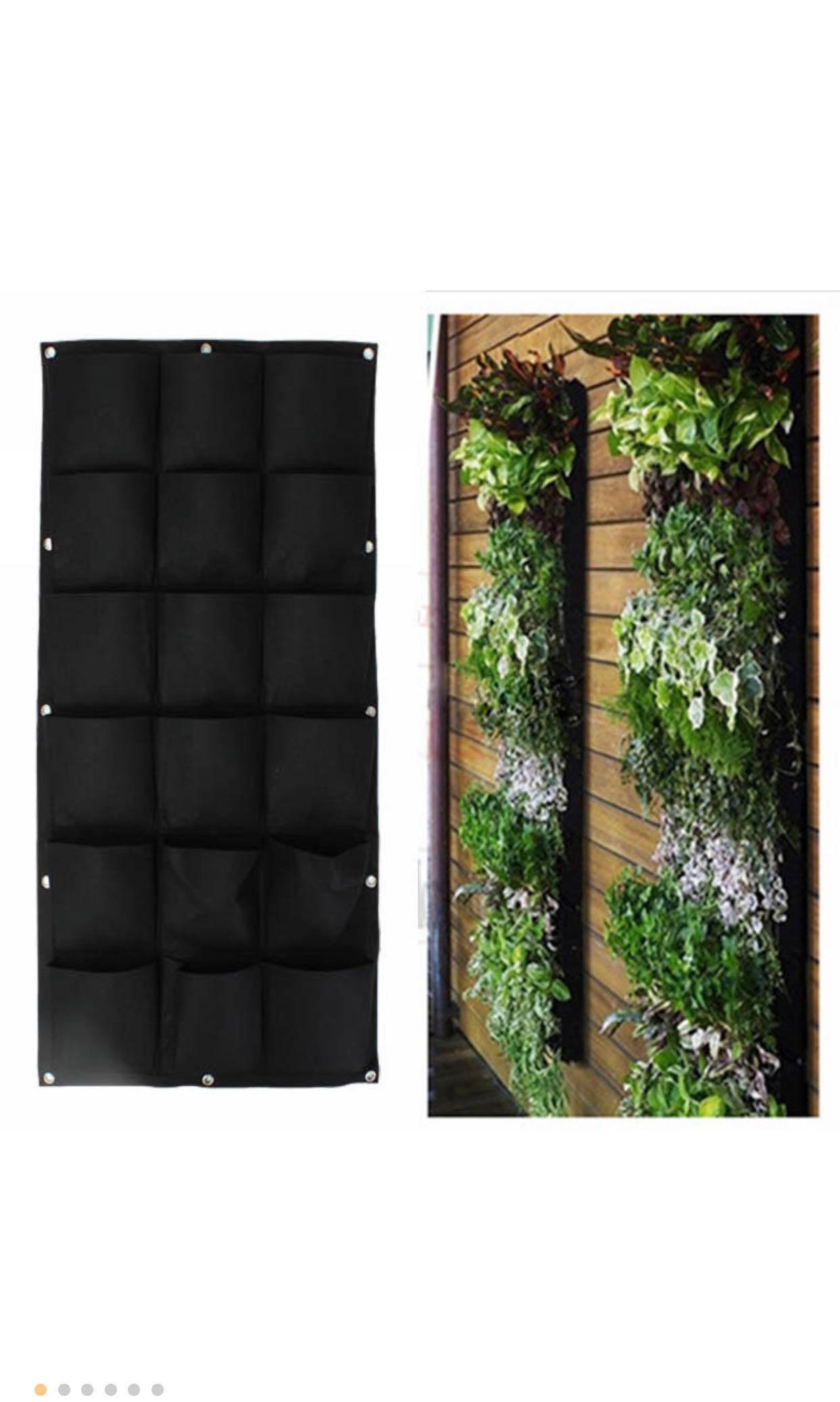 DIY Green Wall (felt pockets), Furniture & Home Living, Gardening