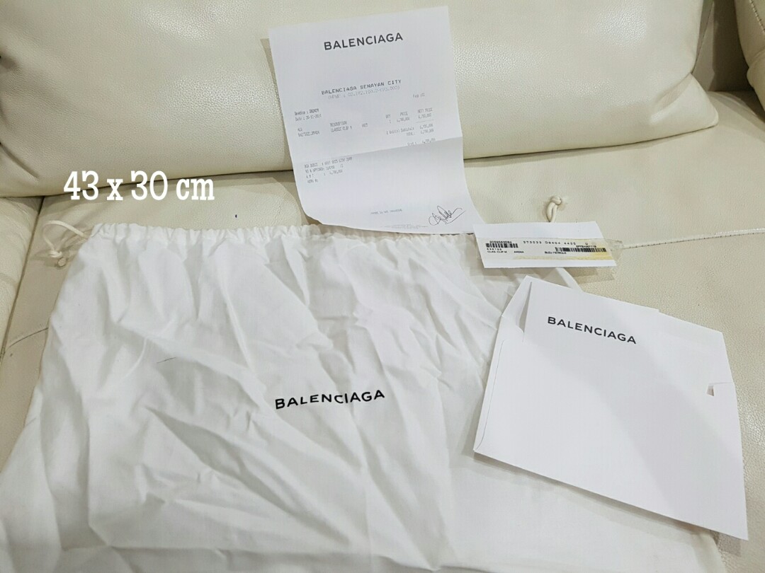 balenciaga dust bag grey